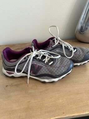 New Balance Women's Gray & Purple Athletic Sneakers